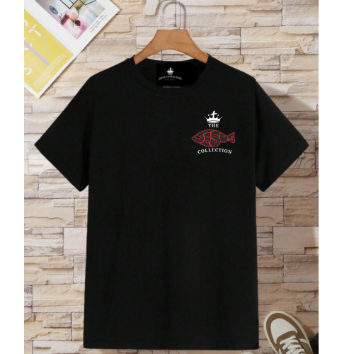 Unisex Black T-Shirt pocket logo