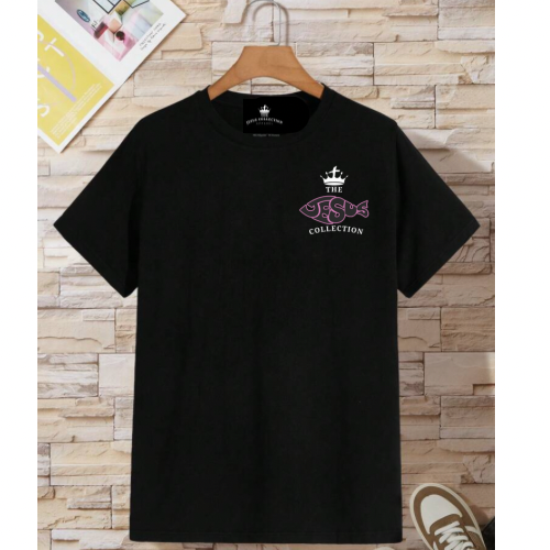 Unisex Black T-Shirt pocket logo